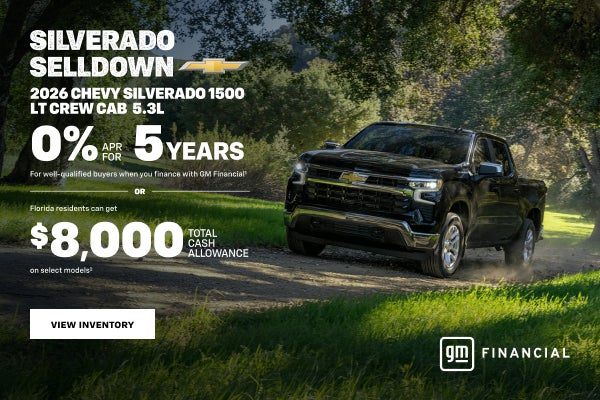 2026 Chevy Silverado 1500 LT Crew Cab 5.3L. 0% APR for 5 years For well-qualified buyers when you...